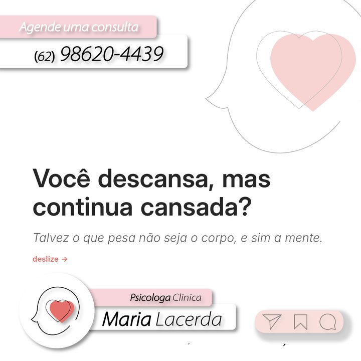 Post: Você descansa, mas continua cansada?